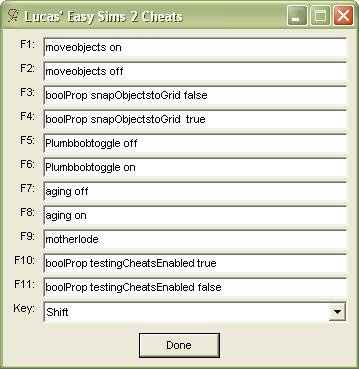 Cheats of The Sims 2 for PC